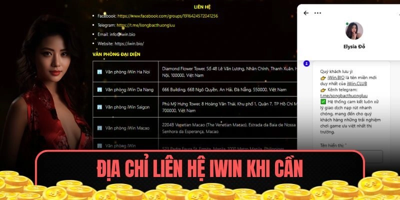 Địa chỉ liên hệ Iwin khi cần